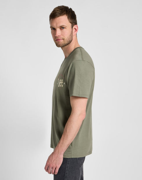 Lee Men's Big Logo T-Shirt In Olive Grove